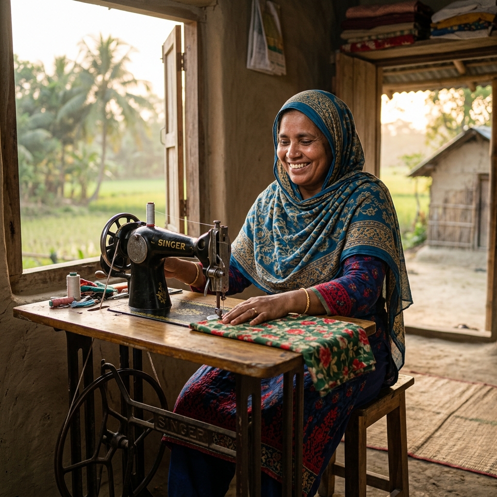 Rohima Begum tailoring